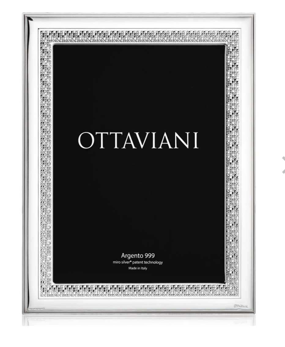 portafoto Ottaviani collezione Glitter in argento Miro Silver.