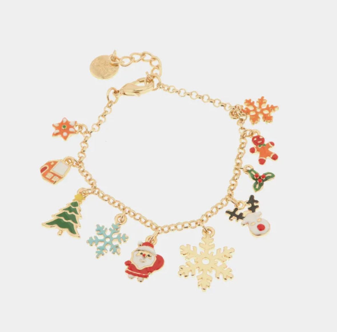 Bracciale in Metallo con pendenti natalizi BYSIMON