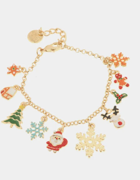 Bracciale in Metallo con pendenti natalizi BYSIMON