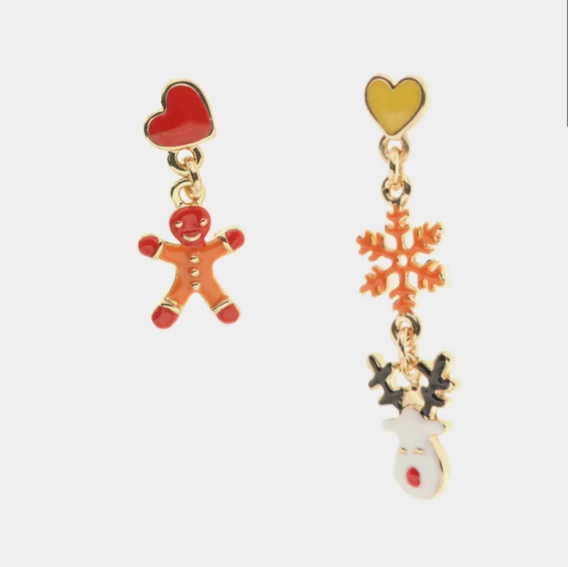 Orecchini in Metallo con pendenti natalizi BYSIMON