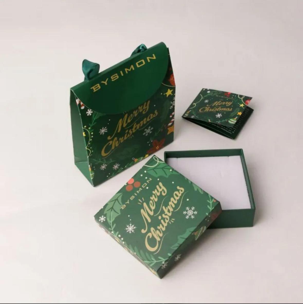 Anello in Metallo con pendente a forma di babbo natale e campanella portafortuna natalizia BYSIMON