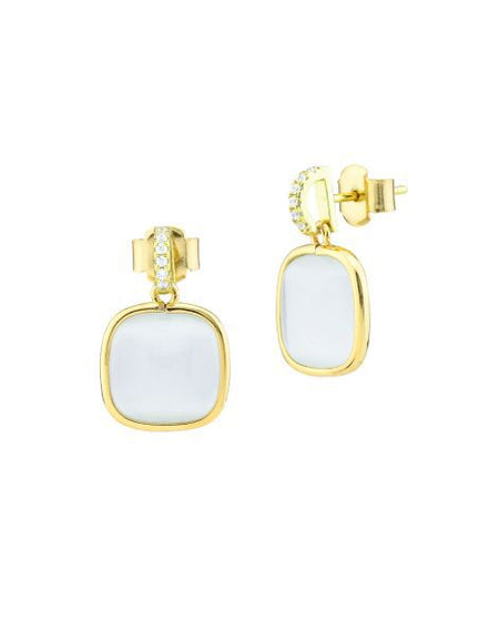 Orecchini placcati oro giallo con cristallo white e zirconi BOCCADAMO