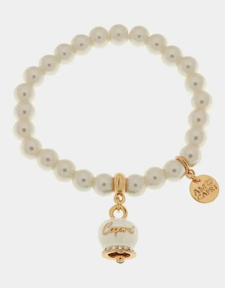 Bracciale in Metallo con campanella portafortuna di Capri AMOCAPRI