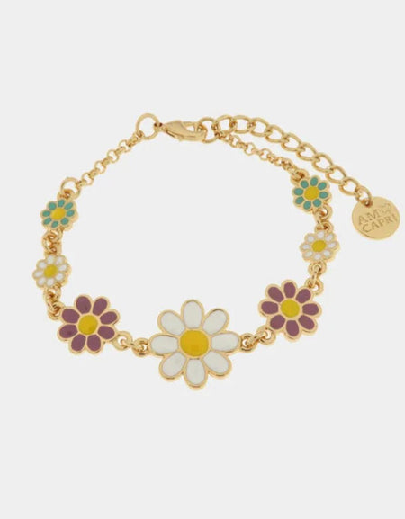 Bracciale in Metallo con margherite colorate AMOCAPRI