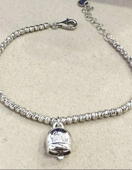 Bracciale diamantato con campanella argento 925 °/°° CAPRI byMeg