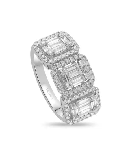 Anello SALVINI in oro bianco 18kt e diamanti