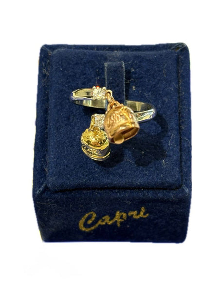 Anello contrariè regolabile con campanella piccola CAPRI byMeg