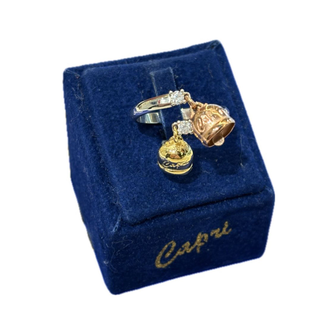 Anello contrariè regolabile con campanella piccola CAPRI byMeg