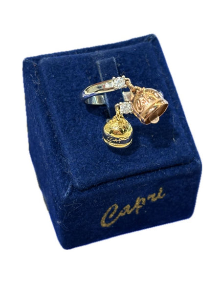 Anello contrariè regolabile con campanella piccola CAPRI byMeg