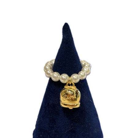 Anello molla con perline e campanelle media in argento 925 CAPRI byMeg