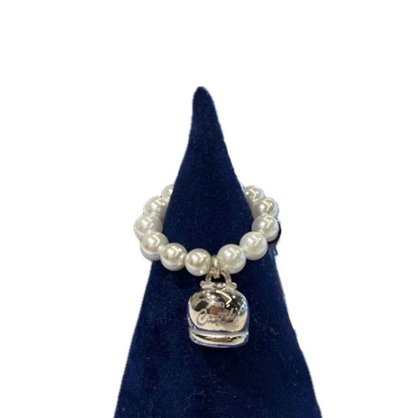 Anello molla con perline e campanelle media in argento 925 CAPRI byMeg