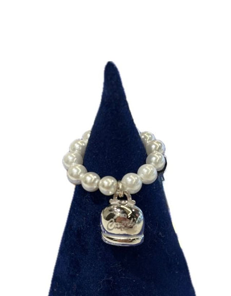 Anello molla con perline e campanelle media in argento 925 CAPRI byMeg