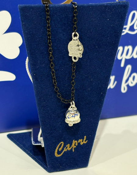 Bracciale catena smaltata con campanella in argento 925 CAPRI byMeg