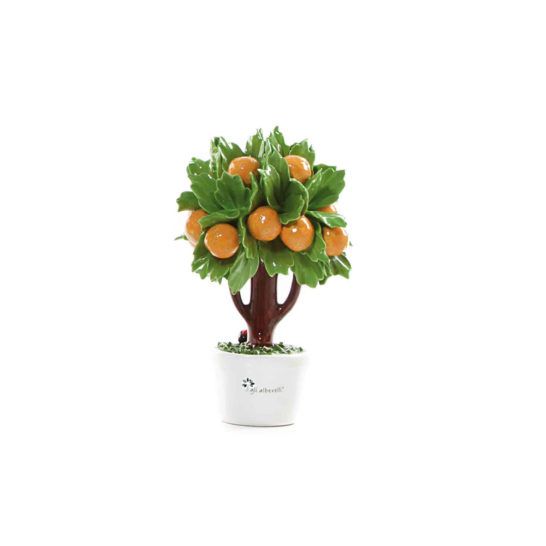 Pianta natura in ceramica arancio – GLI ALBERELLI