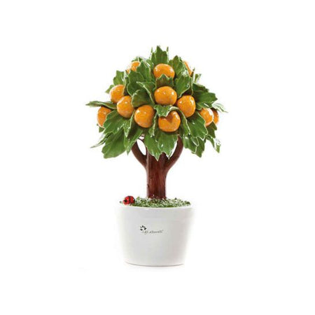 Pianta natura in ceramica arancio – GLI ALBERELLI