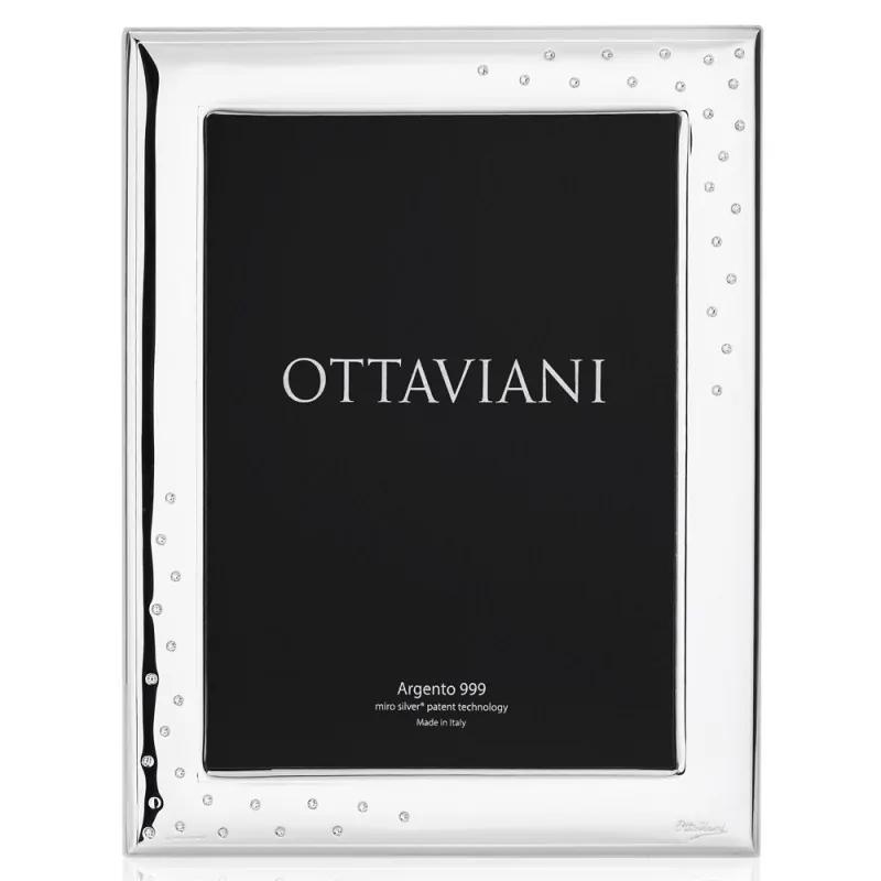 OTTAVIANI - Portafoto Miro Silver Notte Stellata impreziosito con luminosi cristalli bianchi