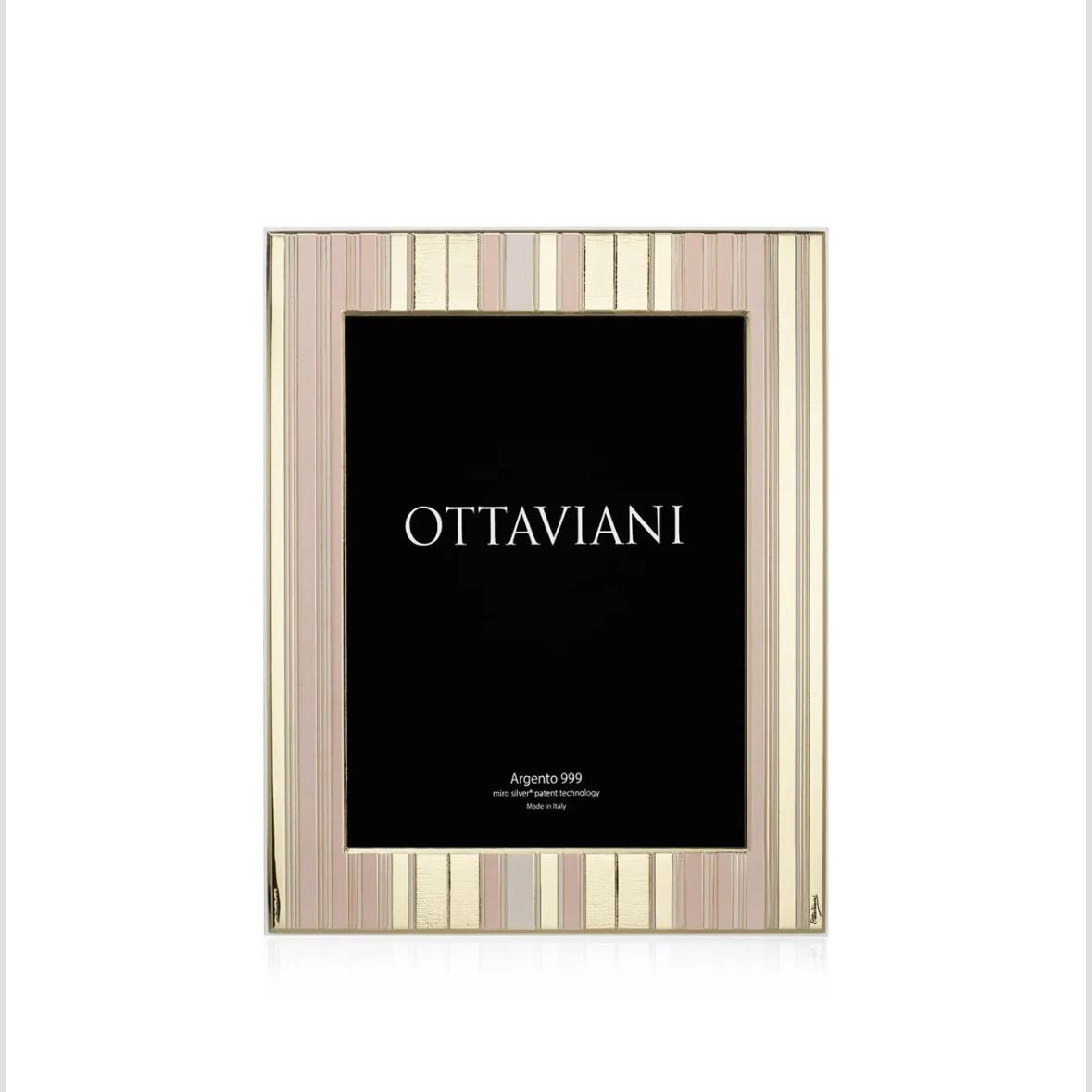 OTTAVIANI - Portafoto Righe Cipria Gold