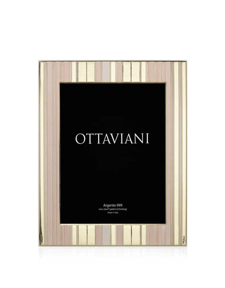 OTTAVIANI - Portafoto Righe Cipria Gold