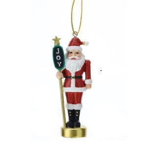 HERVIT - Babbo Natale in Resina Joy Rosso - 10cm