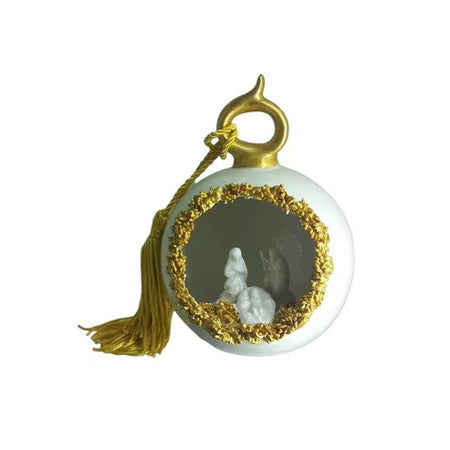 SHARON Pallina Porcellana Sacra Famiglia Oro