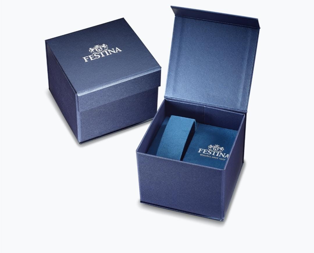 OROLOGIO FESTINA TIMELESS CHRONOGRAPH F20343/7 BLU CINTURINO IN ACCIAIO, UOMO