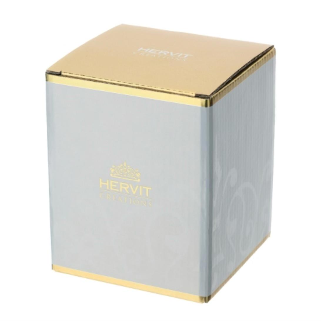 HERVIT Contenitore vetro cottage rosso