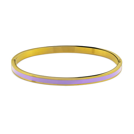 BOCCADAMO MYA Bracciale Rigido Dorato Smalto Lilla