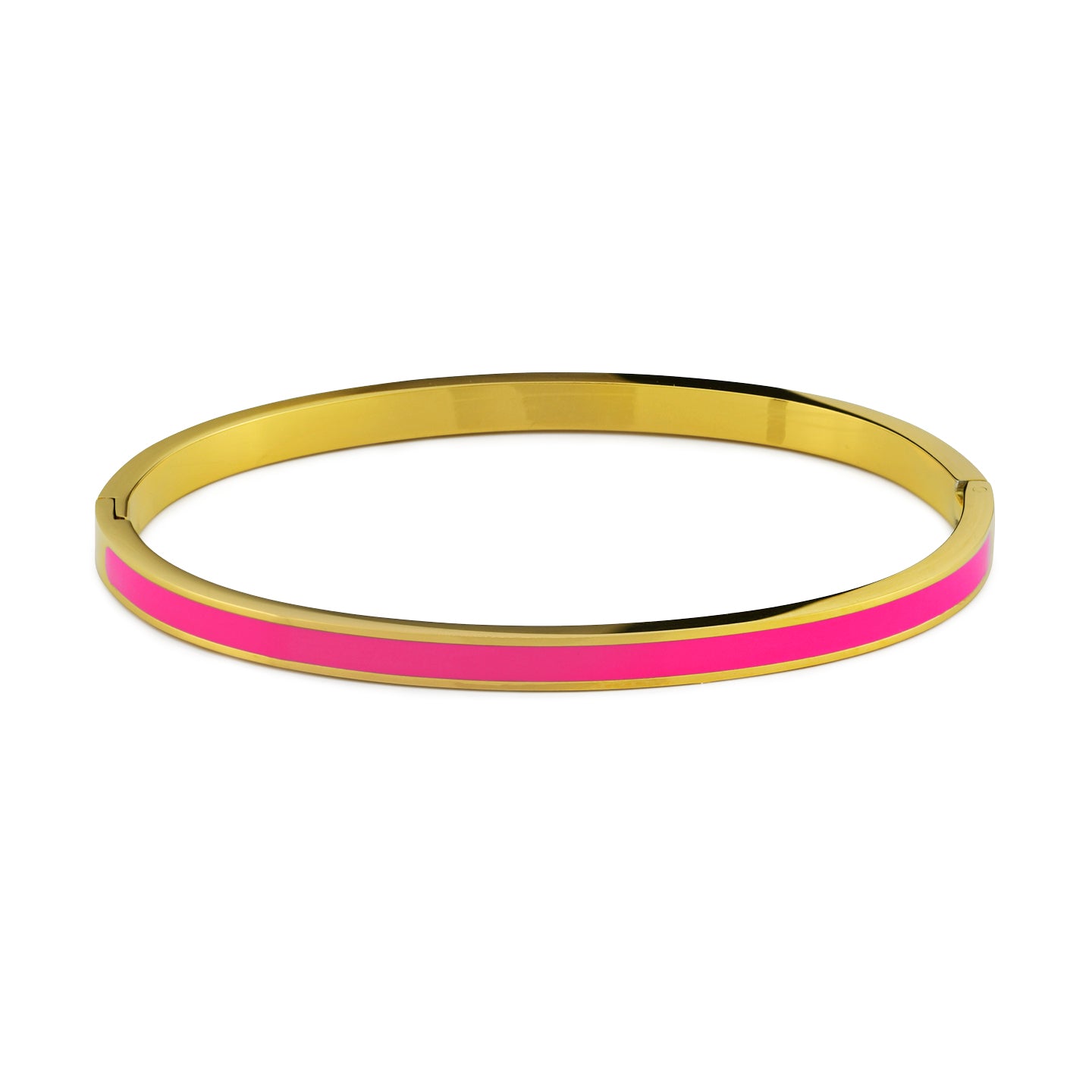 BOCCADAMO MYA Bracciale Rigido Dorato Smalto Fucsia