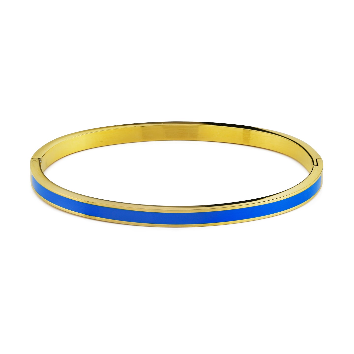 BOCCADAMO MYA Bracciale Rigido Dorato Smalto Blu