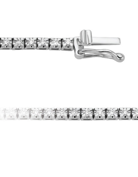 DonnaOro Bracciale Tennis Incontri Diamanti 0.41ct in Oro Bianco 18kt