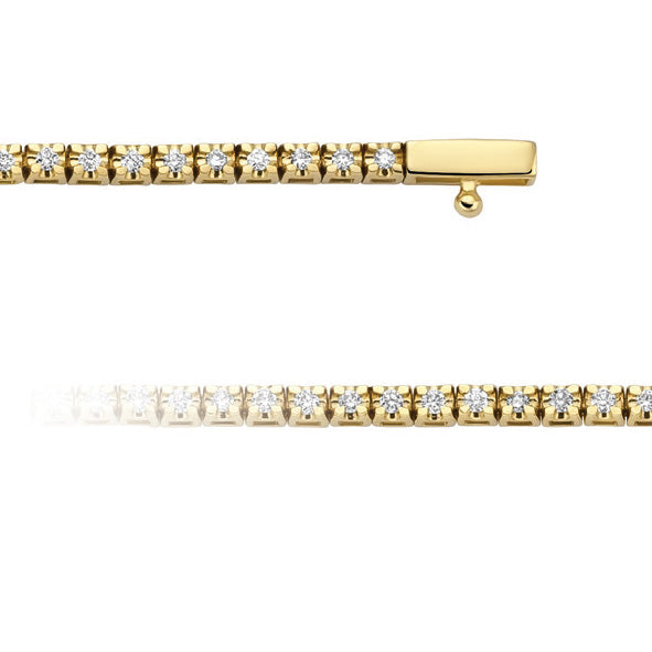 DonnaOro Bracciale Tennis Incontri Diamanti 0.41ct in Oro Giallo 18kt