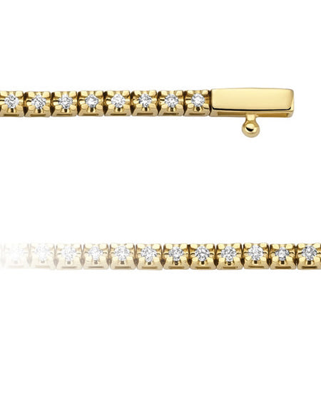 DonnaOro Bracciale Tennis Incontri Diamanti 0.41ct in Oro Giallo 18kt