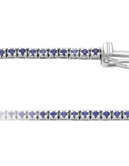 DonnaOro Bracciale Tennis Incontri Zaffiri 0.63ct in Oro Bianco 18kt