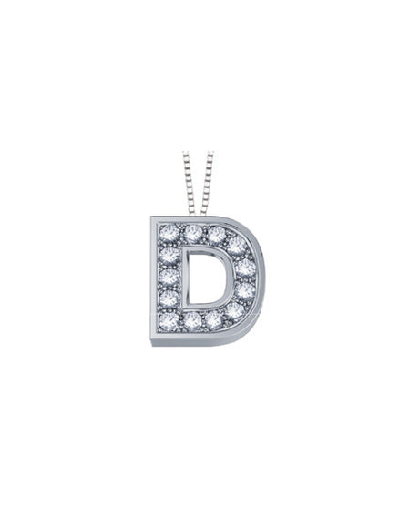 LUCE DI DONNAORO Collana Lettera D con Diamanti in Oro 18kt