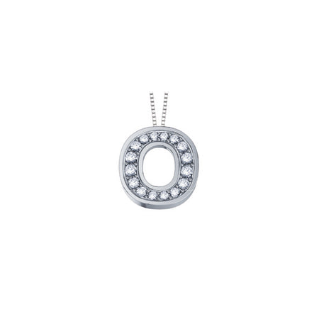 LUCE DI DONNAORO Collana Lettera O con Diamanti in Oro 18kt