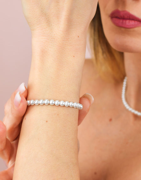 BOCCADAMO MYA Bracciale di Perle 5mm in acciaio