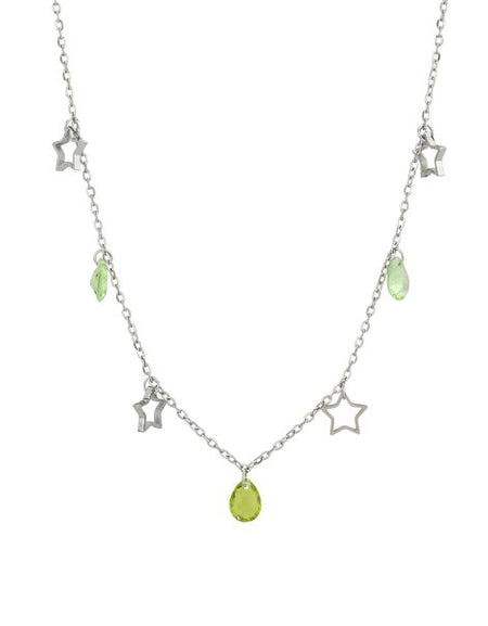 BOCCADAMO MYA Collana Charms Stelle e Cristalli Verdi