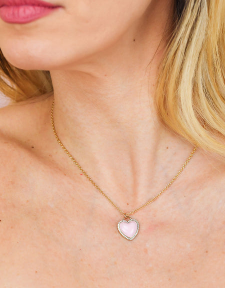 BOCCADAMO MYA Collana Mira con Cuore smalto Rosa