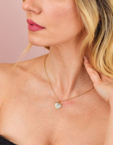 BOCCADAMO MYA Collana Mira dorata con Cuore pavè