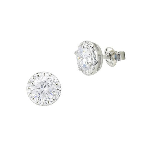 ORECCHINI ARGENTO 925 BOCCA/LABBRA CON BRILLANTINI ROSSI - RODIATO