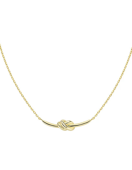 Amen Collana Nodo d'Amore in Ottone Dorato