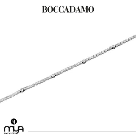 BOCCADAMO MYA Bracciale Tennis con Zirconi Bianchi in Acciaio