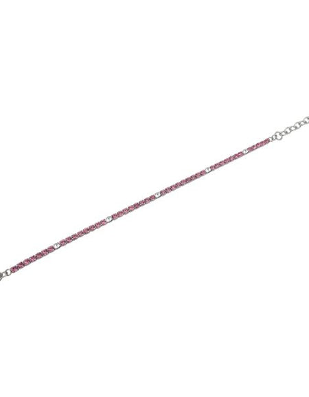 BOCCADAMO MYA Bracciale Tennis Zirconi Rosa e Bianchi in Acciaio