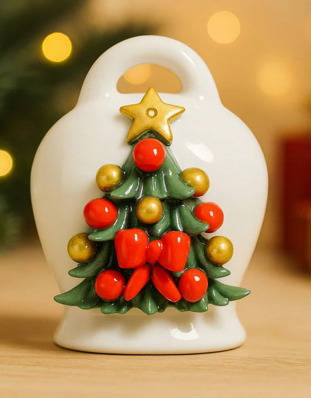 SHARON - Campana di Natale in Porcellana Decorata