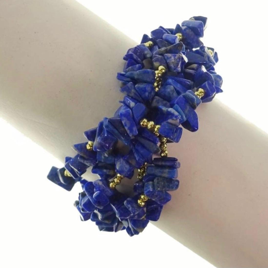 RAJOLA - Bracciale Bollicine Multifilo con Lapis ed Ematite Dorata