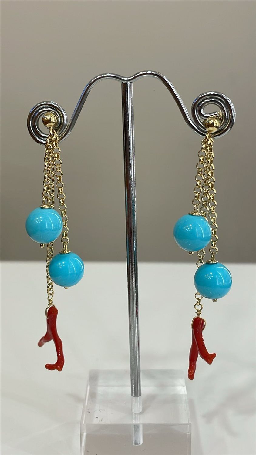 RAJOLA - Orecchini Rajola Donna in Argento Corallo