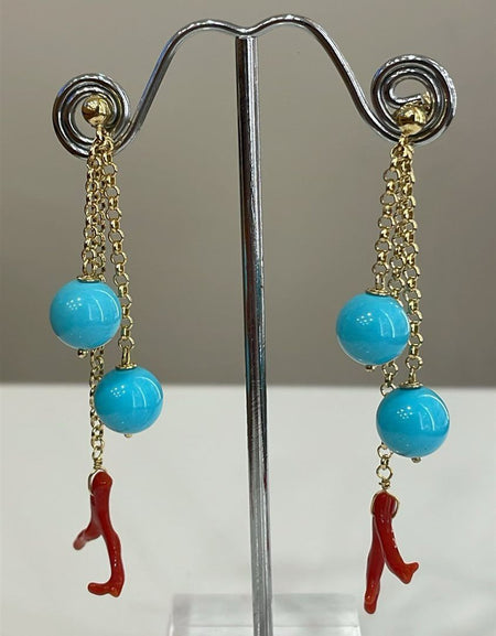 RAJOLA - Orecchini Rajola Donna in Argento Corallo