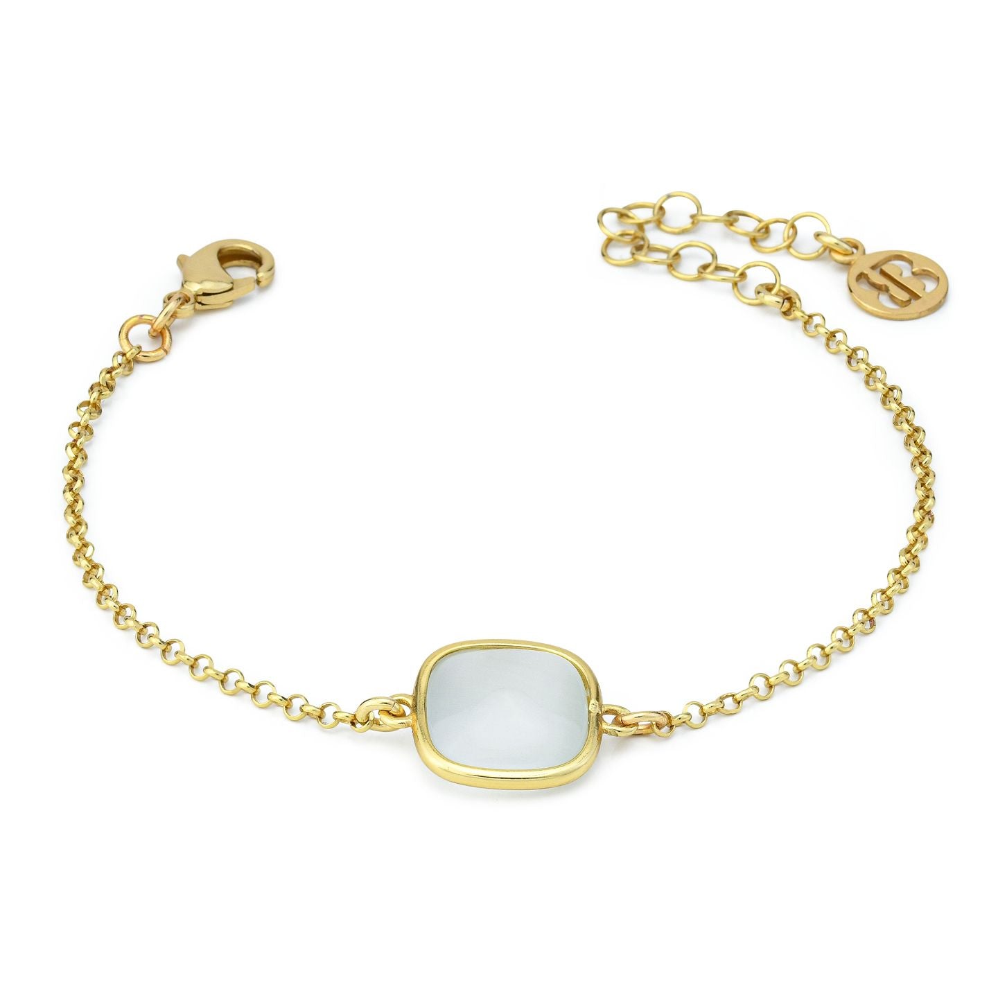 Bracciale placcato oro giallo con cristallo white BOCCADAMO
