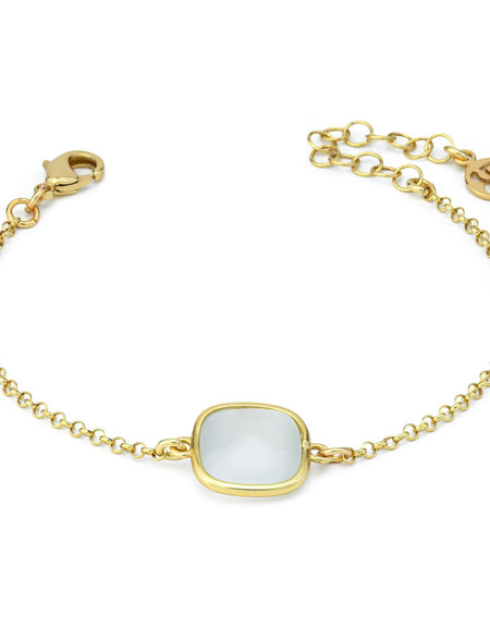 Bracciale placcato oro giallo con cristallo white BOCCADAMO
