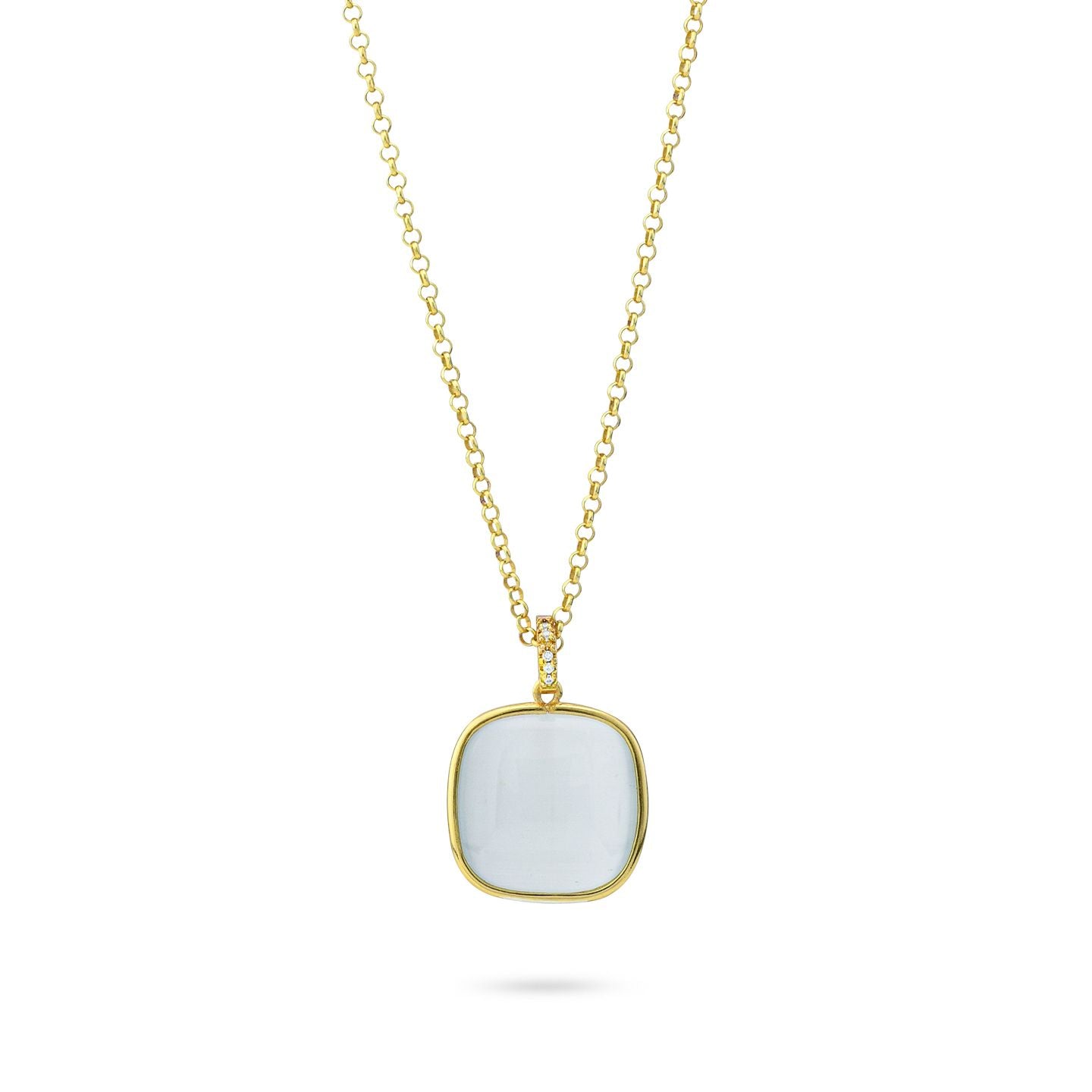 Collana placcata oro giallo con pendente white e zirconi BOCCADAMO